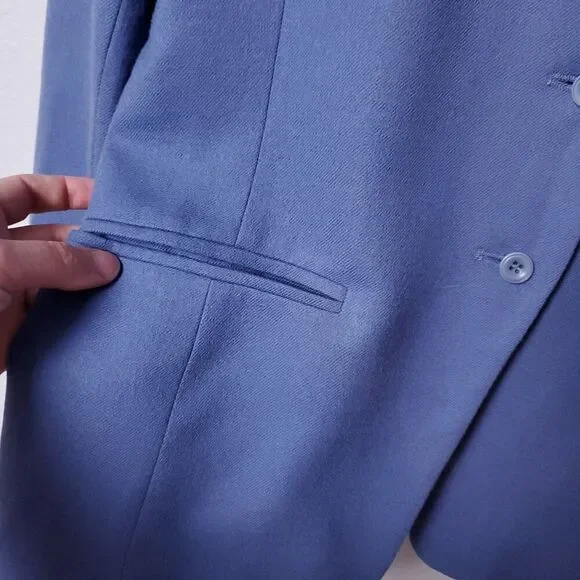 PENDLETON Collection 100% Wool Cornflour Blazer Career - Picture 3 of 8